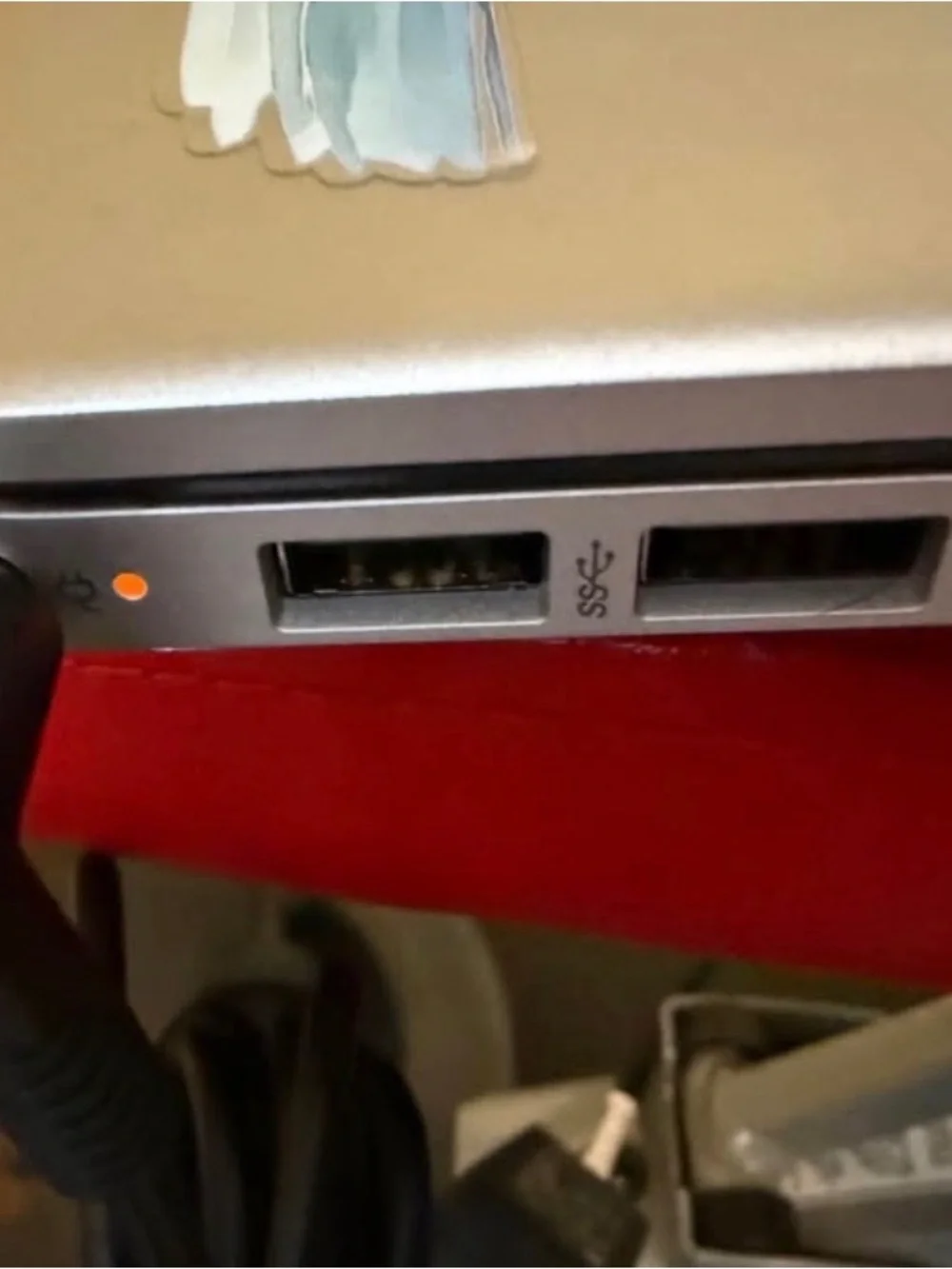 HP laptop featuring